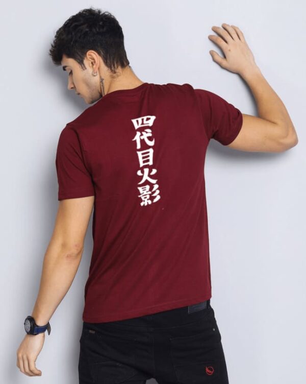 Hokage Half Sleeves Anime T-shirt Naruto T shirt - Maroon